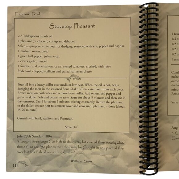 Lewis & Clark Cookbook Contemporary Recipes 2003 Spiral Bound Signed By Authors - Picture 9 of 12